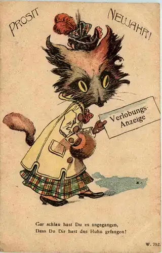 Neujahr - Katze Humor -644816