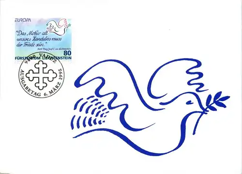Fürstentum Liechtenstein - Erstausgabebrief 1995 -294390