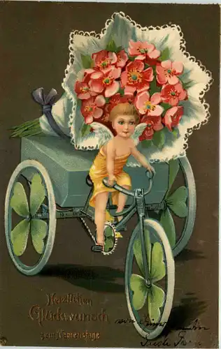 Namenstag - Kind auf Fahrrad -645102