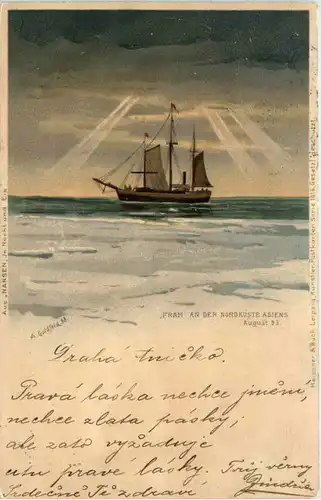 Schiff Fram an der Nordküste Asiens 1893 -645412