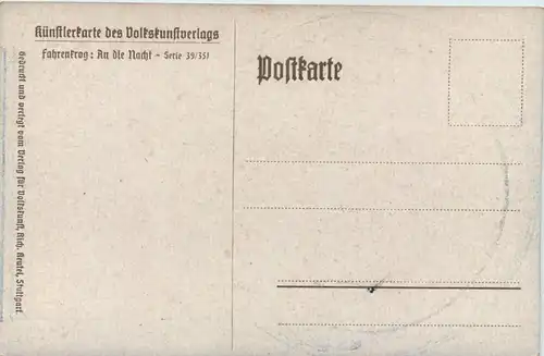 Künstler AK Fahrentrog - An die Nacht -645538