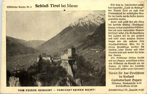 Schloss Tirol bei Meran - Vom Feinde geraubt -645588