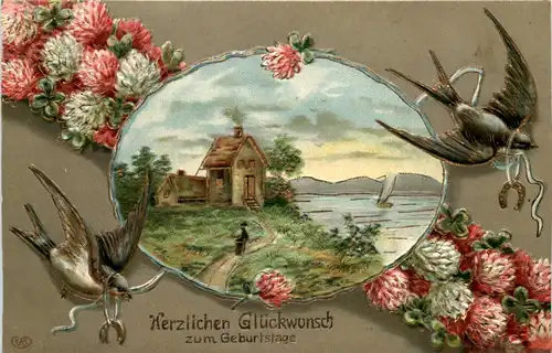 Geburtstag - Prägekarte -645804