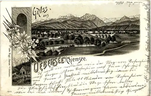 Gruss aus Übersee am Chiemsee - Litho -646330