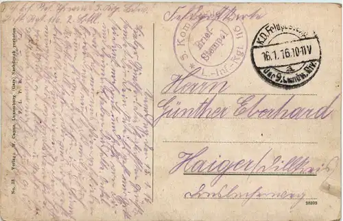 Oberburnhaupt - Feldpost Landsturm Inf Rgt 116 -646386