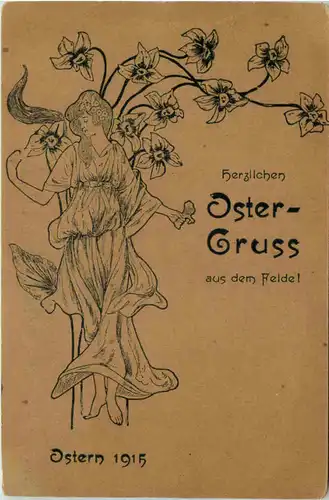 Ostergruss aus dem Felde 1915 -646818