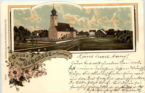 Gruss aus Übersee am Chiemsee - Litho -647054