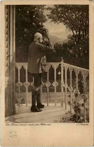 Kaiser Franz Josef schaut nach dem Wetter aus -647144