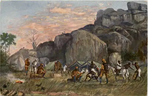 Lagerabbruch am Bubu-Fluss - Deutch Ost Afrika -647474