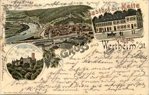 Gruss aus Wertheim - Gasthof zur Kette Litho -647640