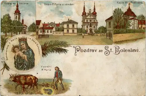 Pozdrav ze St. Boleslavi - Litho -647826