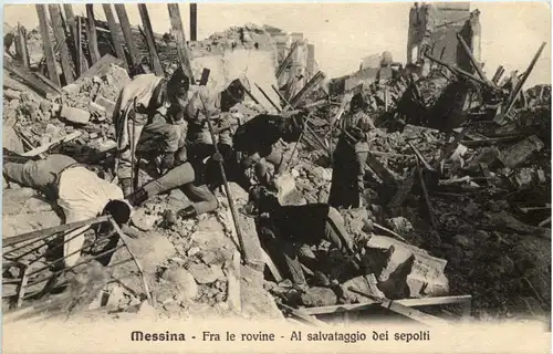 Messina - Fra la rovine - Al salvataggio dei sepolti -647896