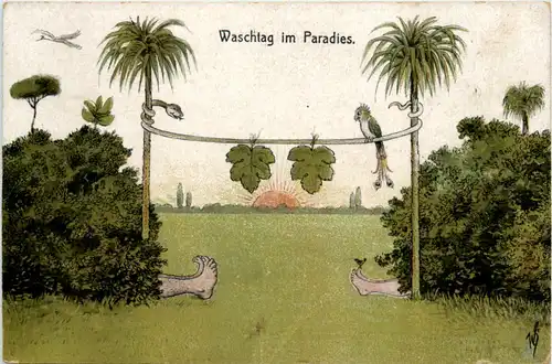 Humor - Waschtag im Paradies -648268