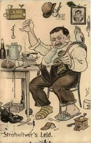 Humor - Strohwitwers Leid -648326