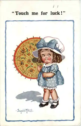 Künstler AK - Donald Mc Gill - Touch me for luck -648364