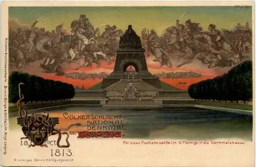 Leipzig - Völkerschlachtdenkmal - Litho -648576