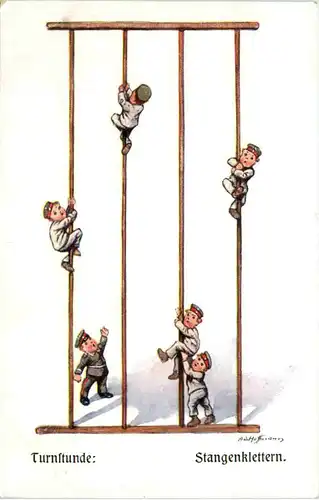 Künstler AK Ad. Hoffmann - Turnstunde -648430