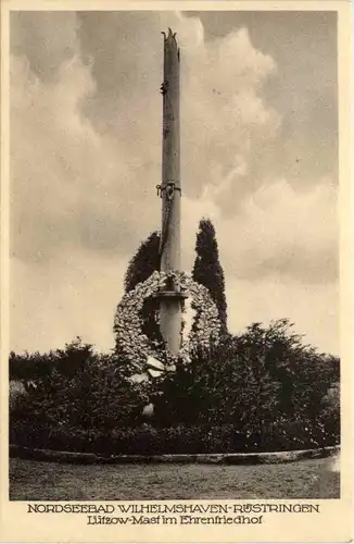 Wilhelmshaven-Rüstringen - Lützow Mast im Ehrenfriedhof -648616