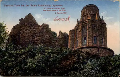Bismarck Turm bei der Ruine Rothenburg - Kyffhäuser -648638