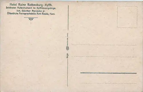 Bismarck Turm bei der Ruine Rothenburg - Kyffhäuser -648638