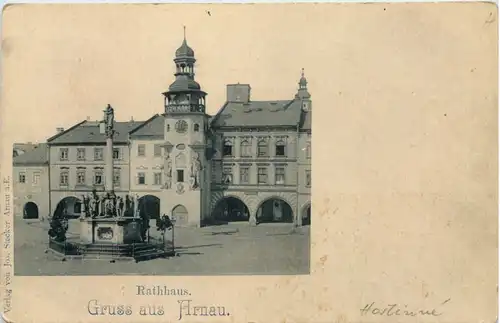 Gruss aus Arnau - Rathaus - Hostinne -648704