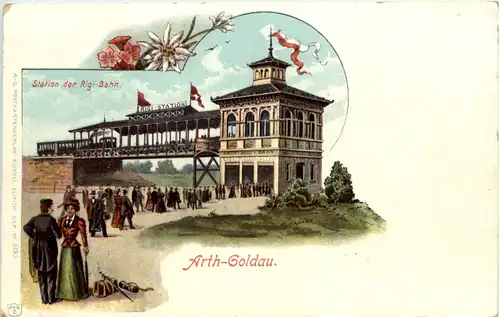 Arth-goldau - Station der Rigi Bahn - Litho -639824