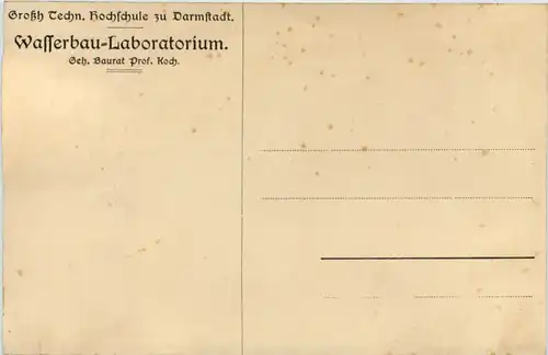 Darmstadt - Technische Hochschule - Wasserbau Laboratorium -648794