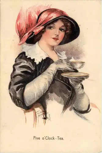 Künstler AK - Five o Clock Tea - Barber -648972
