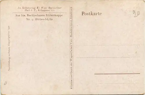 Künstler AK - J. Bachlechner - Hirten Idylle -648948