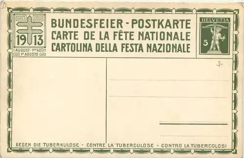 Bundesfeier Postkarte 1913 -648956