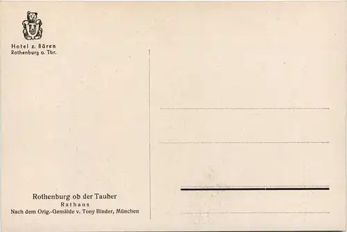 Rothenburg ob der Tauber - Künstler AK Tony Binder -649014