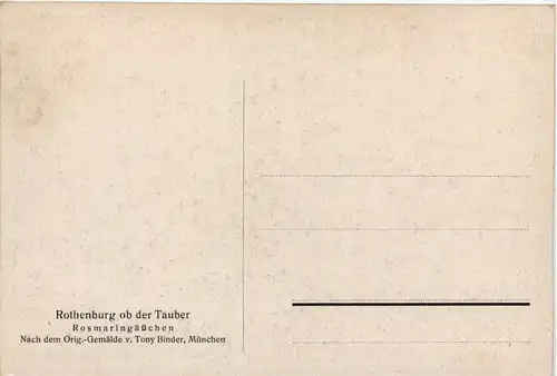 Rothenburg ob der Tauber - Künstler AK Tony Binder -649018