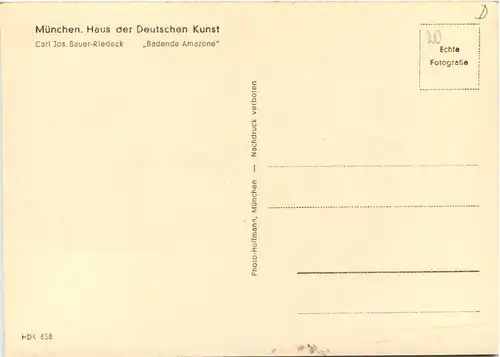 Künstler AK Carl.Jos Bauer Riedeck - Badende Amazone - Erotik -649008