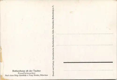 Rothenburg ob der Tauber - Künstler AK Tony Binder -649022