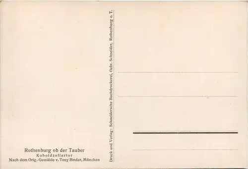 Rothenburg ob der Tauber - Künstler AK Tony Binder -649032