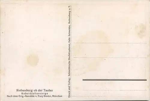 Rothenburg ob der Tauber - Künstler AK Tony Binder -649030