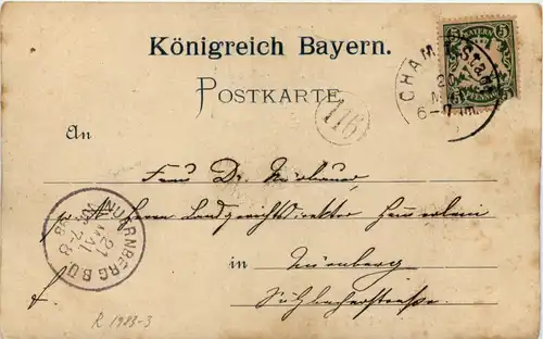 Cham - Hauptplatz - Litho -649064