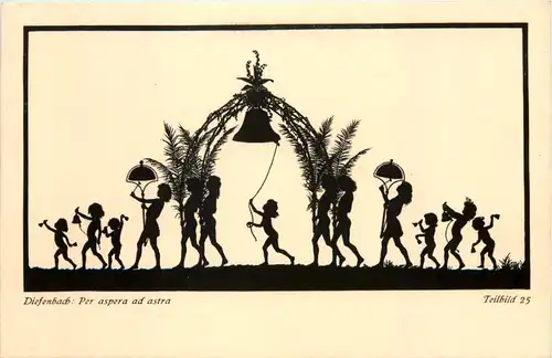 Scherenschnitt Künstler Ak Diefenbach -649152