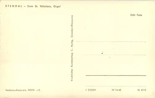 Stendal - Dom St. Nikolaus - Orgel -649366