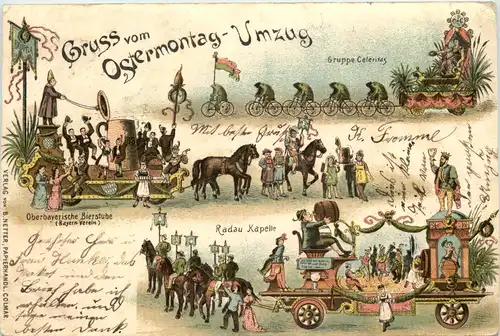 Gruss vom Ostermontag Umzug - Litho -649788