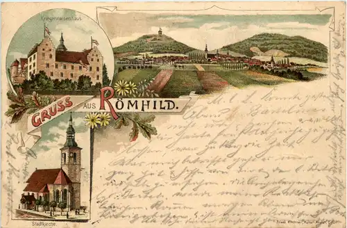 Gruss aus Römhild - Litho -649856