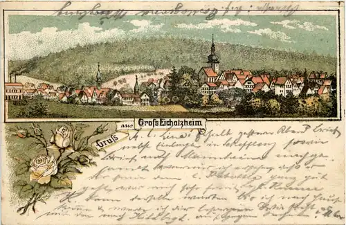 Gruss aus Gross Eicholzheim - Litho - Seckach -649858