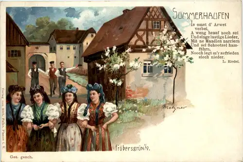 Fröbersgrün - Sommerhaufen - Rosenbach - Litho -649940
