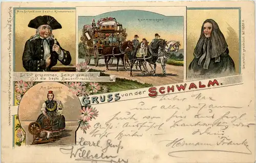 Gruss von der Schwalm - Litho -649990