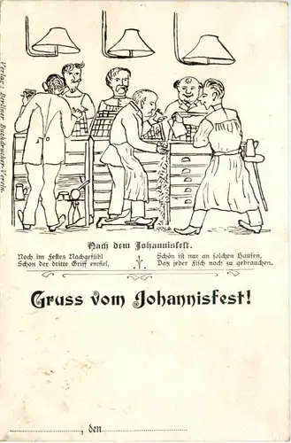Berlin Buchdrucker Verein - Gruss vom Johannisfest -650100