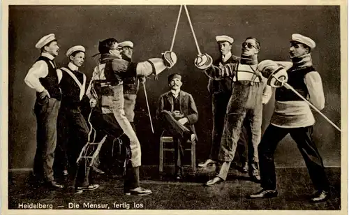Heidelberg - Studentika - Die Mensur fertig los -650122