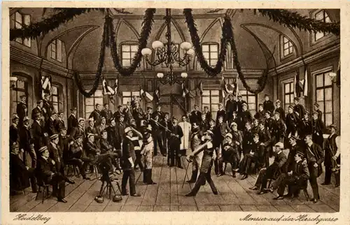 Heidelberg - Mensur auf der Hirschgasse - Studentika -650130