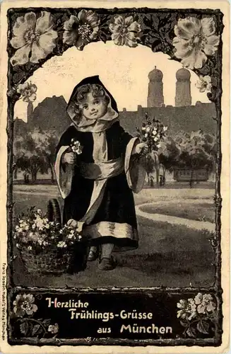 München - Herzliche Frühlings Grüsse -650184