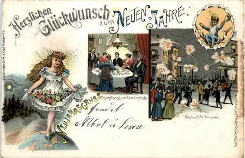 Neujahr - Litho -650210