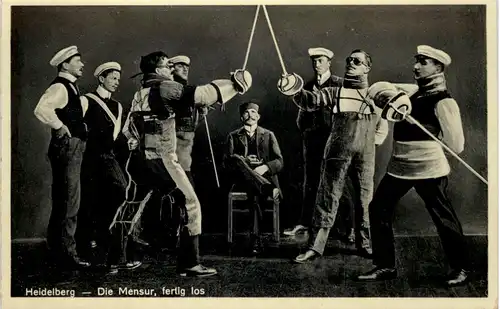 Heidelberg - Die Mensur fertig los - Studentika -650200